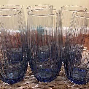 Elegant Blue Glass Tumbler Set